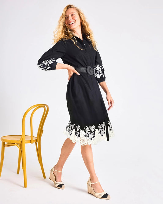 Chico's Recommended | Cotton Lace Trim Shirtdress