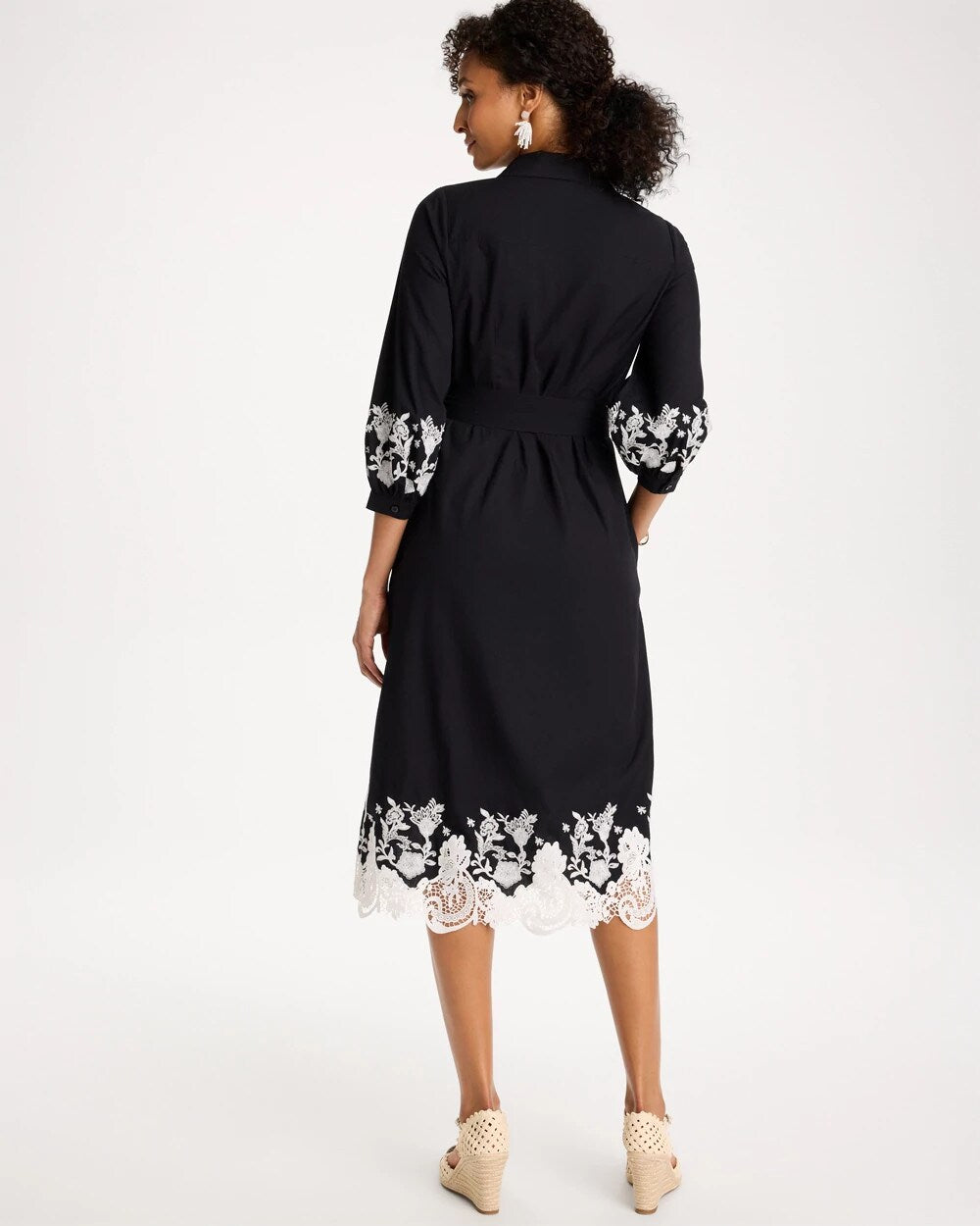 Chico's Recommended | Cotton Lace Trim Shirtdress