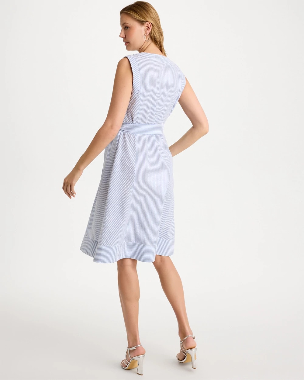 Chico's Smart Buy | Seersucker V-Neck Sleeveless Dress