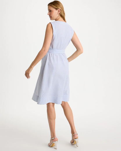 Chico's Smart Buy | Seersucker V-Neck Sleeveless Dress