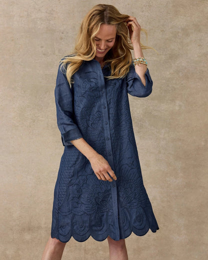 Chico's Value | Denim Embroidered Dress