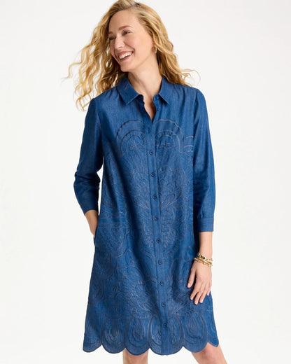 Chico's Value | Denim Embroidered Dress