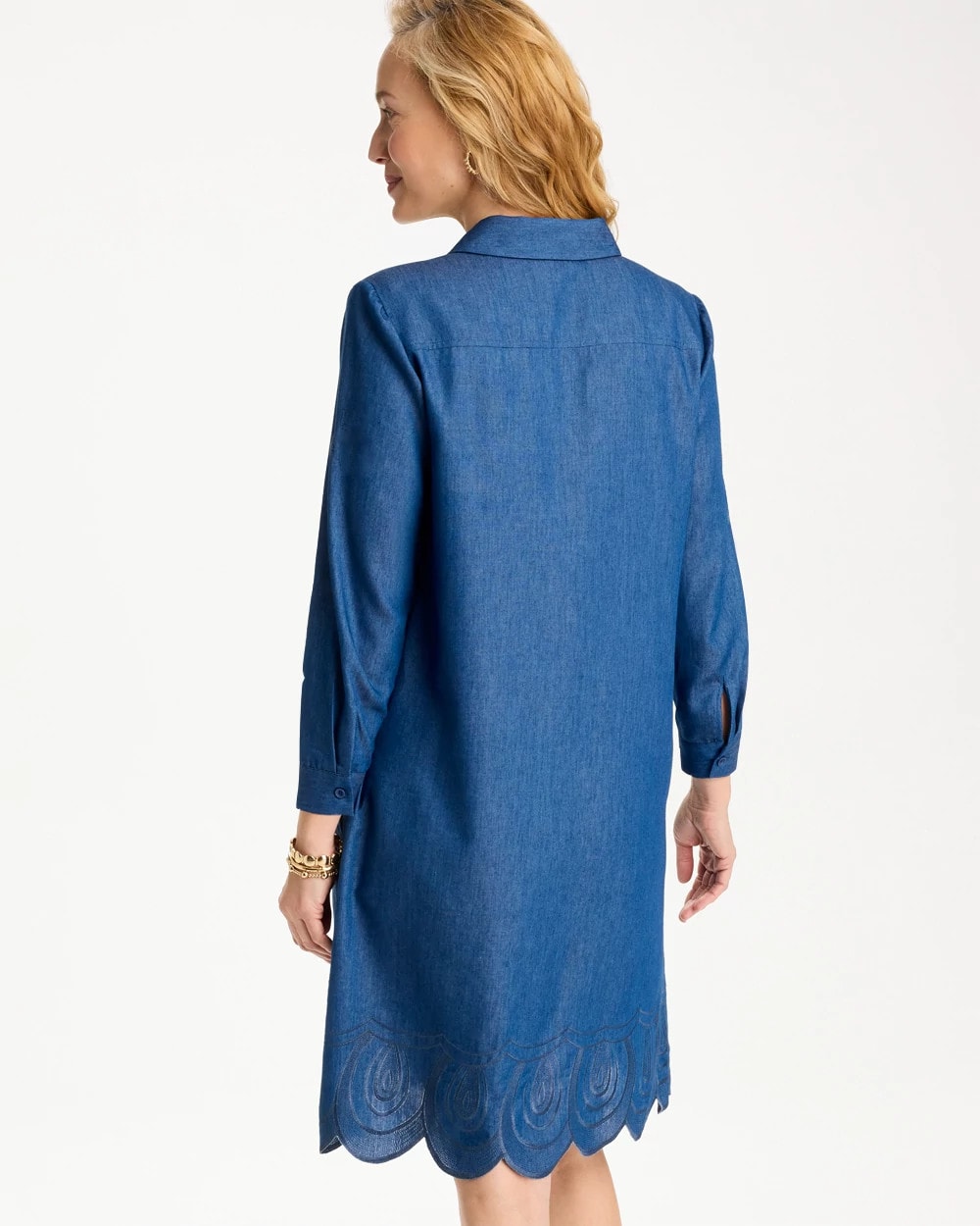 Chico's Value | Denim Embroidered Dress