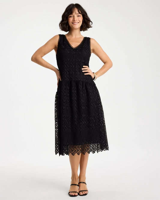 Chico's Recommended | Embroidered Lace Sleeveless Dress