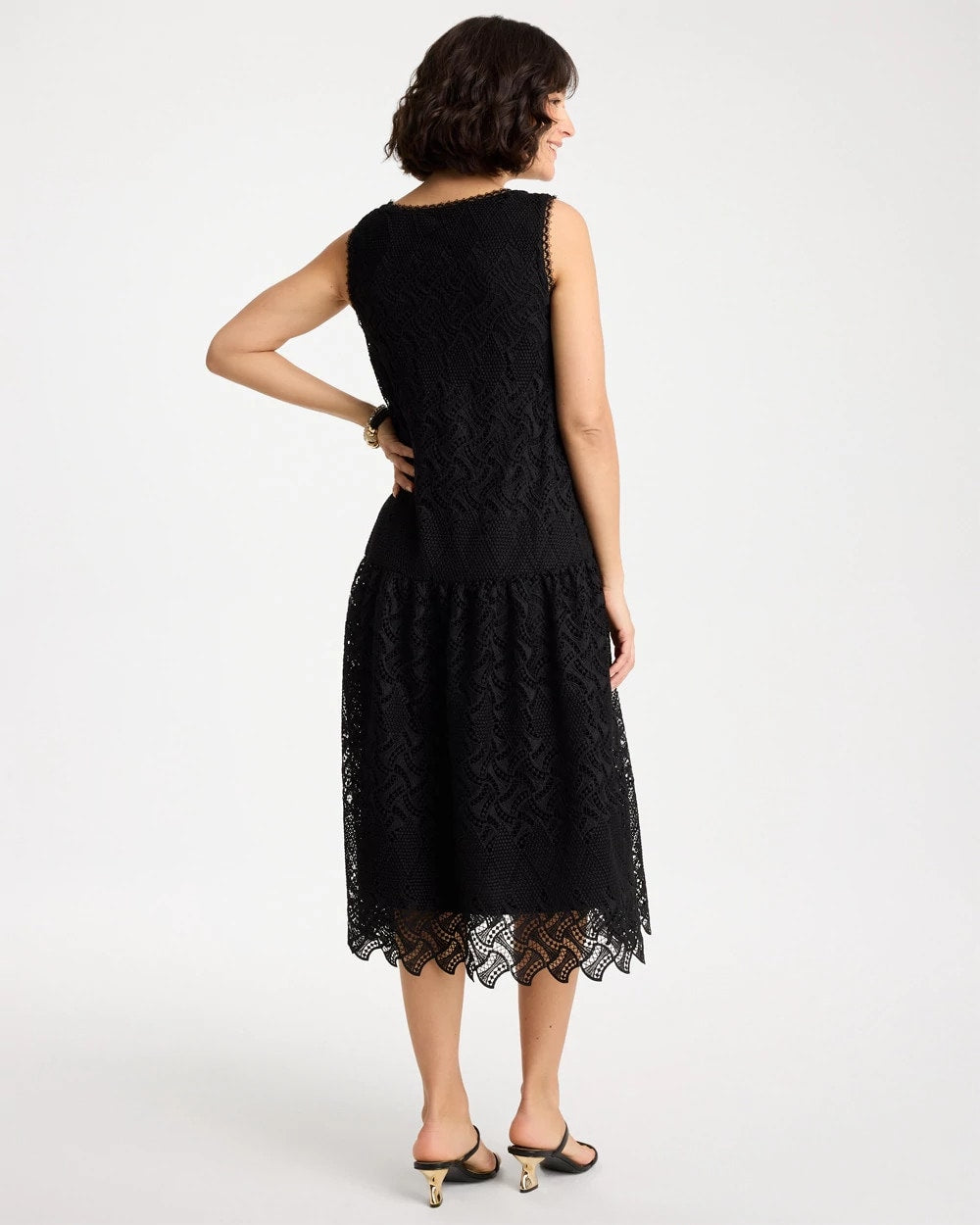 Chico's Recommended | Embroidered Lace Sleeveless Dress