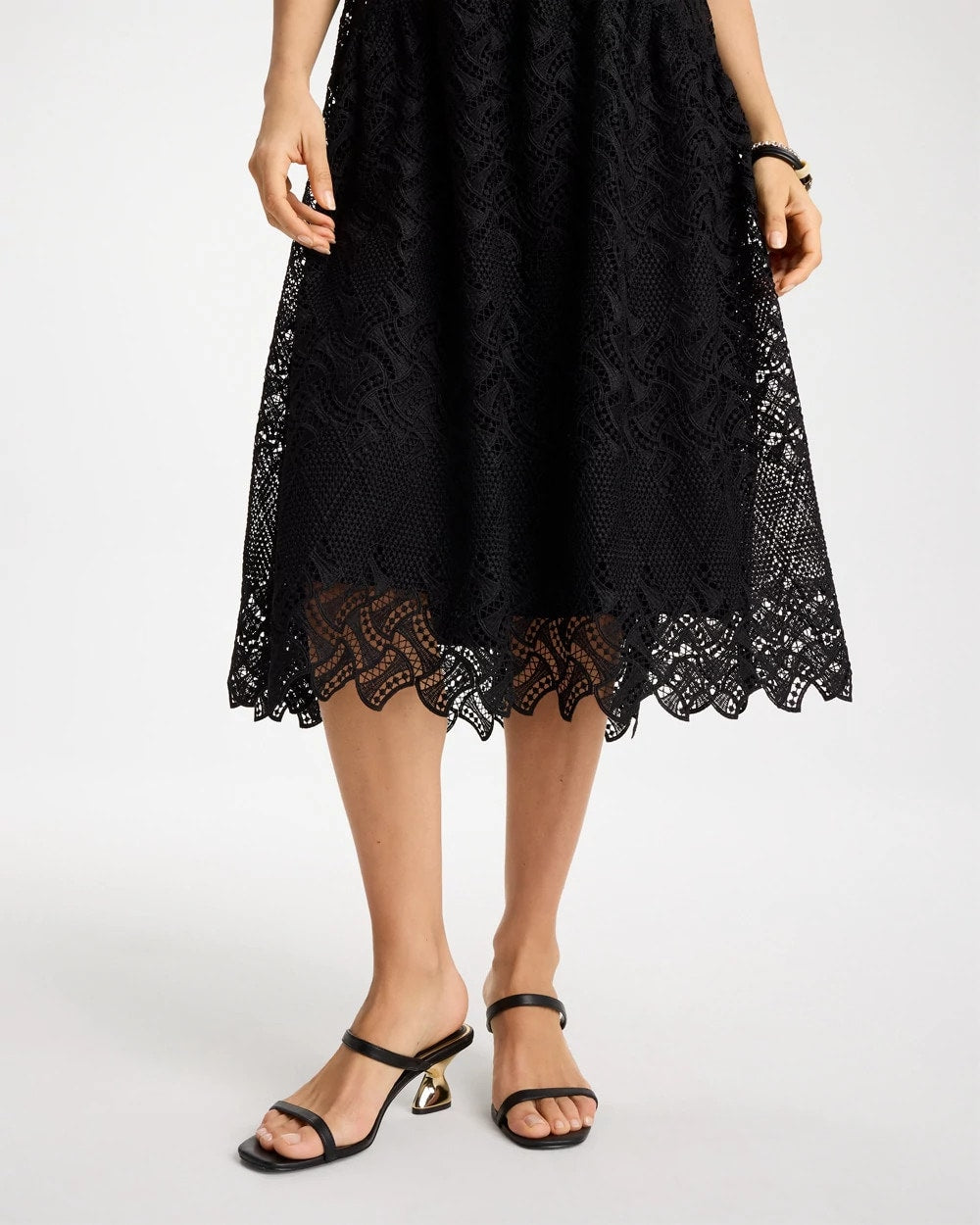 Chico's Recommended | Embroidered Lace Sleeveless Dress