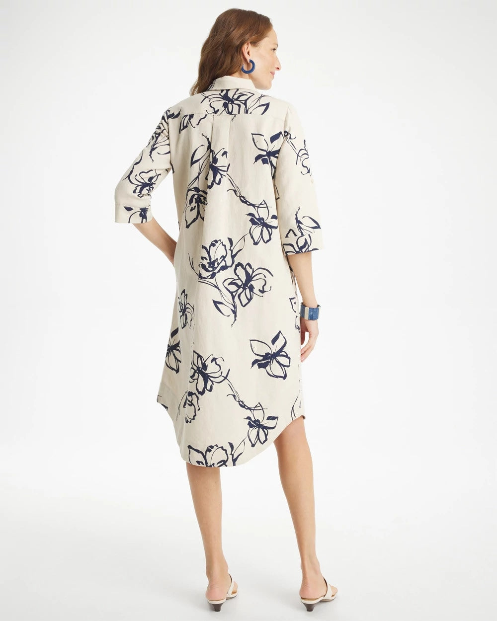 Chico's Latest | Printed Linen-Cotton Shirtdress