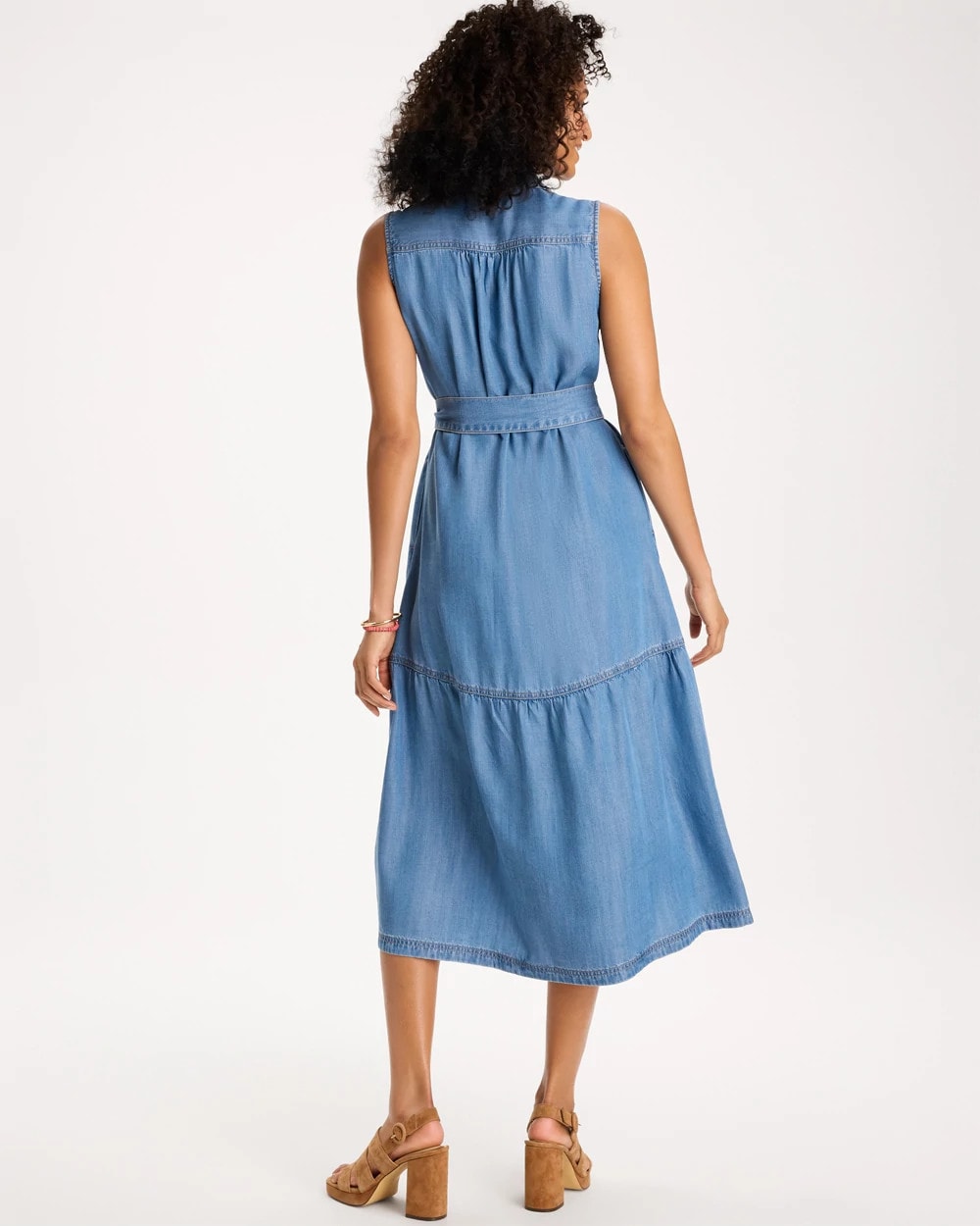 Chico's Value | Twill Denim Belted Shirtdress