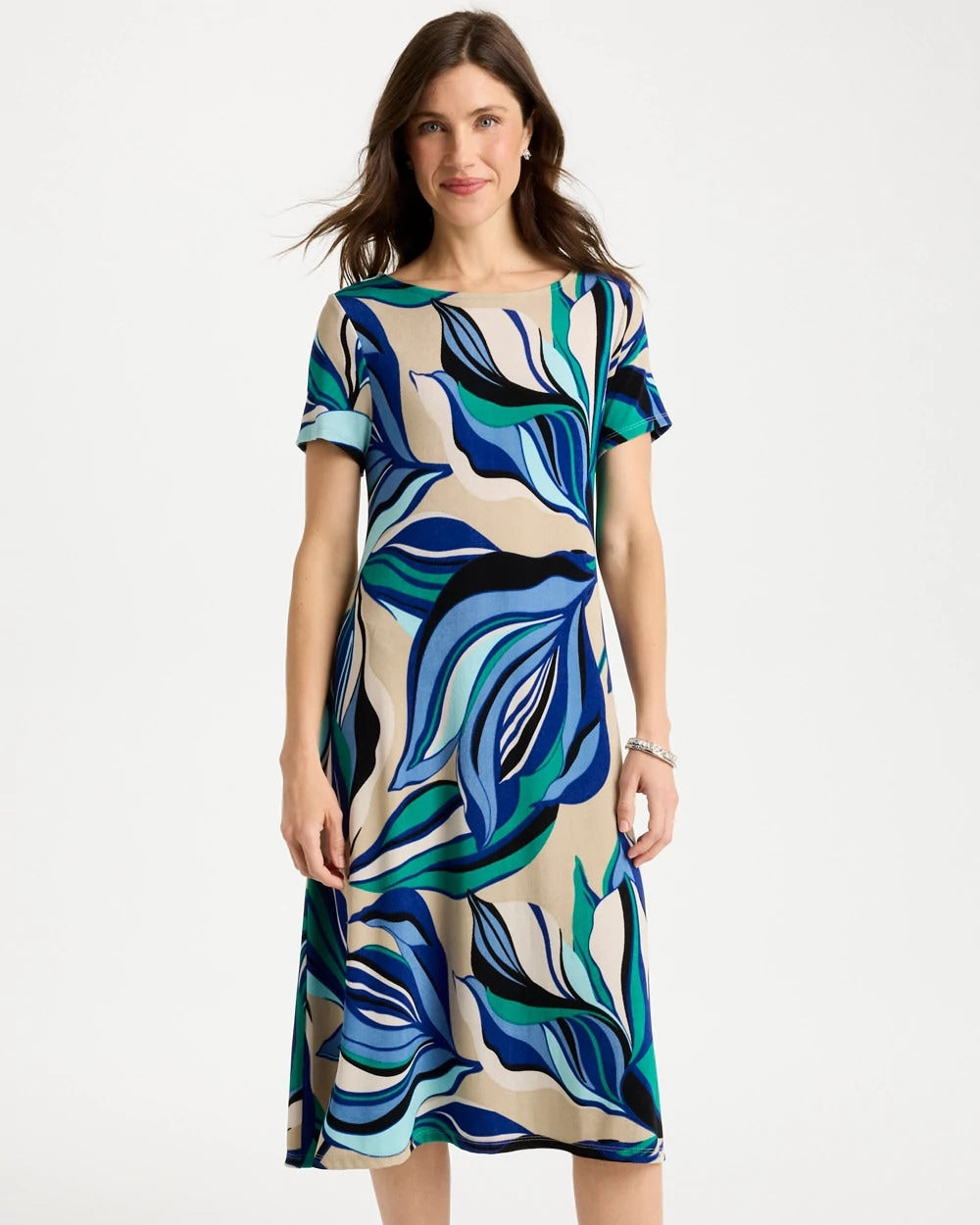 Chico's Sale | Travelers™ Marble Flora Swing Dress