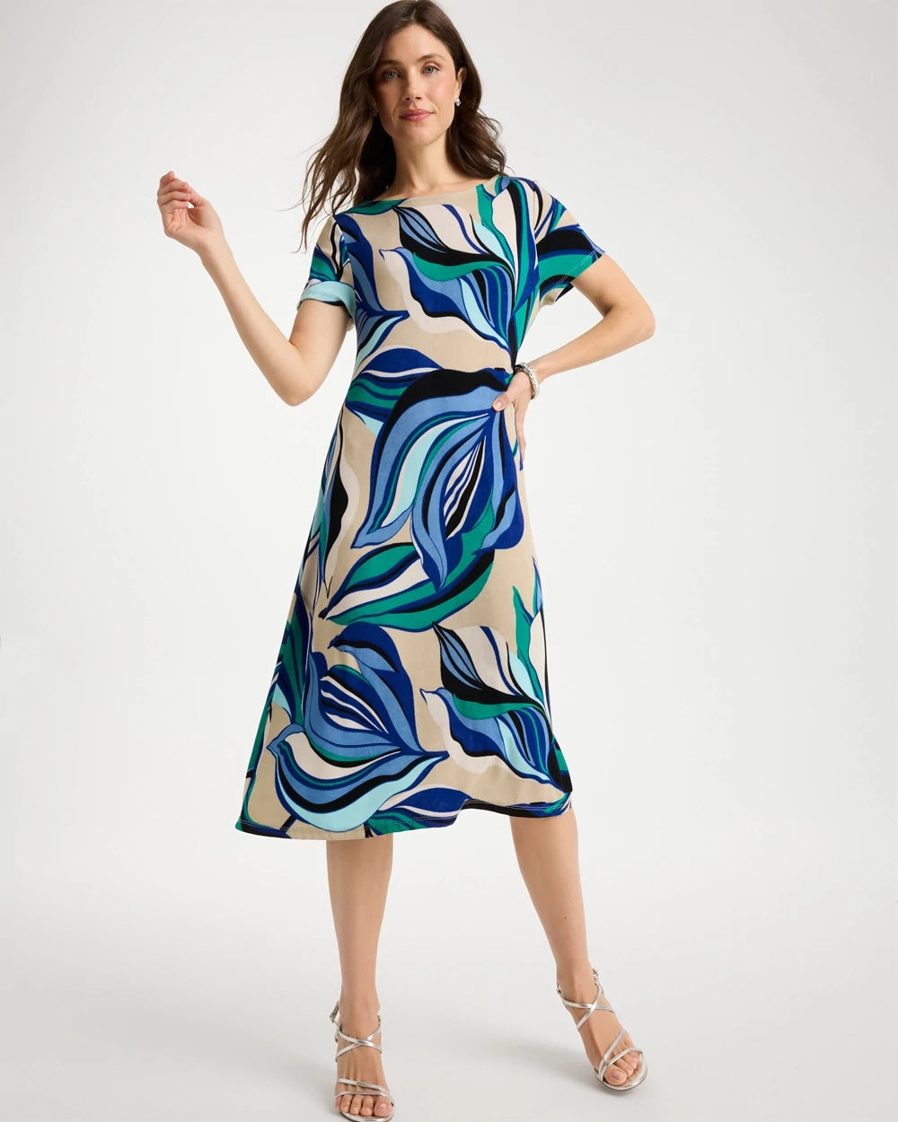 Chico's Sale | Travelers™ Marble Flora Swing Dress