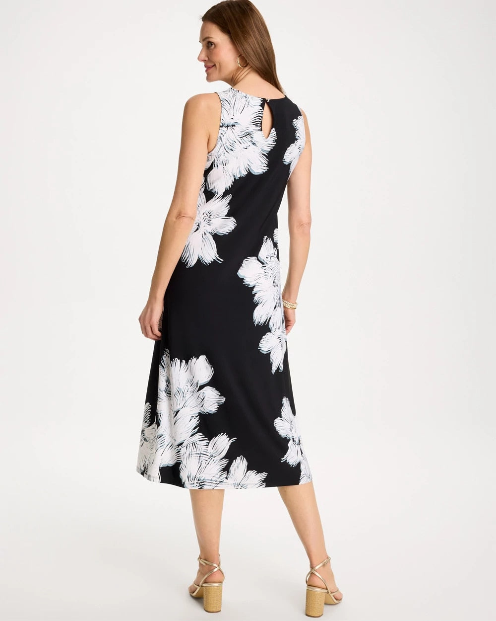 Chico's Best Seller | Travelers™ Knit Abstract Floral Swing Dress