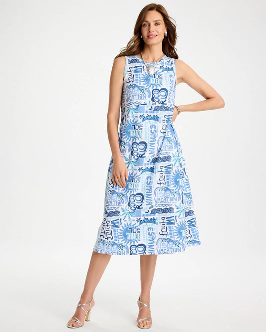 Chico's Best Price | Soft-Stretch Sleeveless Tropical Dress