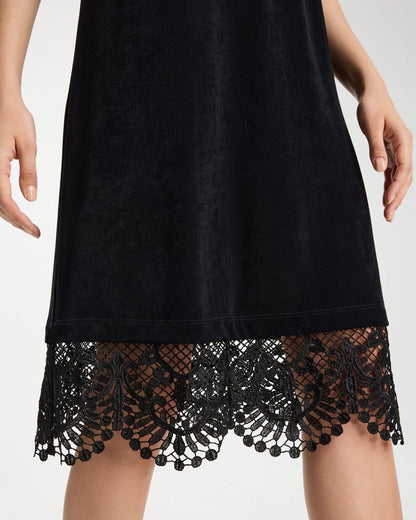Chico's Everyday | Travelers™ Lace Hem V-Neck Dress