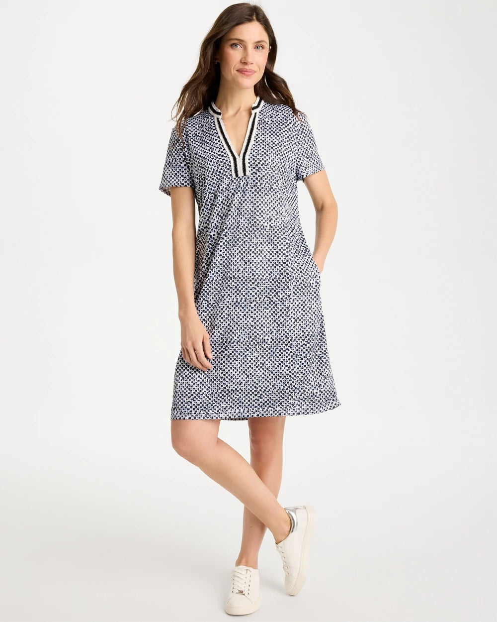 Chico's Value | Zenergy® UPF Crochet Contrast Trim Dress