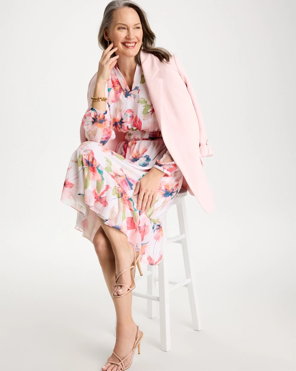 Chico's Discount | Georgette Trapunto Pullover Dress