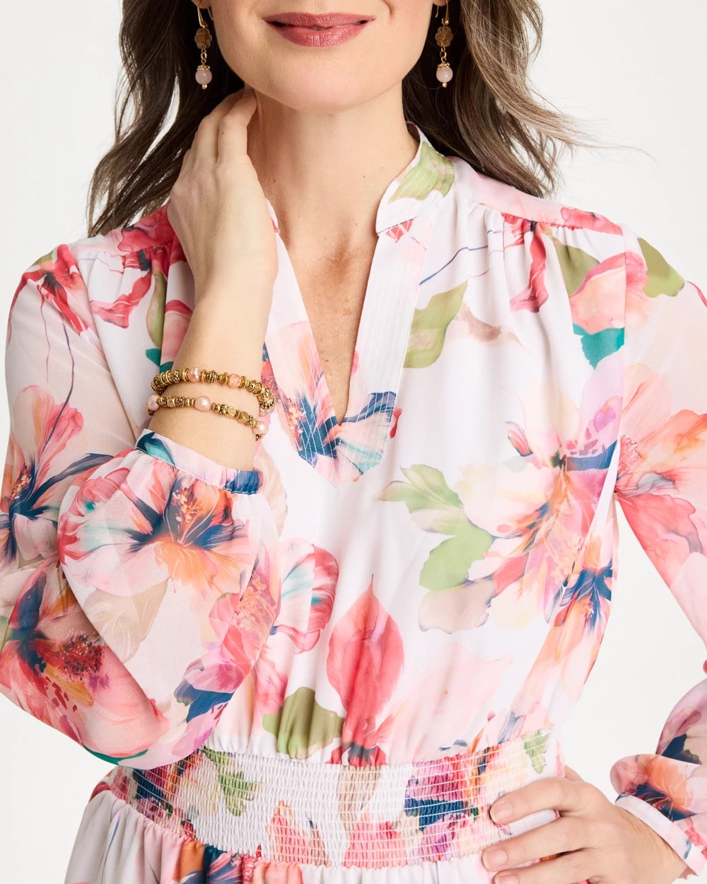 Chico's Discount | Georgette Trapunto Pullover Dress