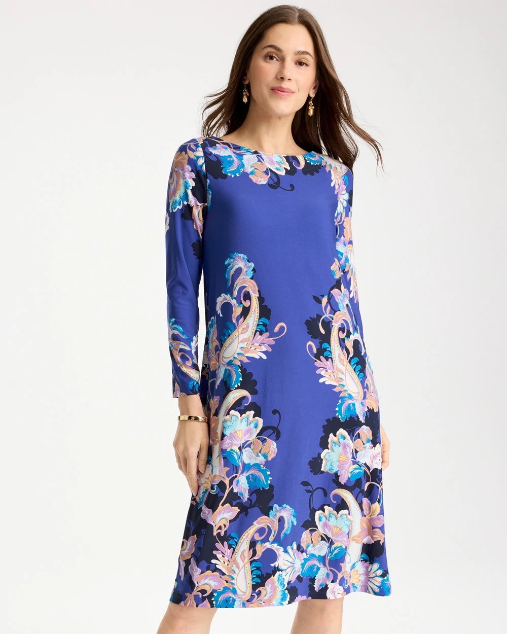 Chico's Hot Sale | Jersey Knit Baroque Shift Dress