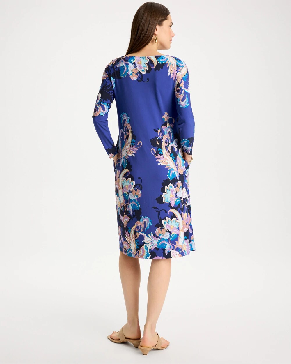 Chico's Hot Sale | Jersey Knit Baroque Shift Dress