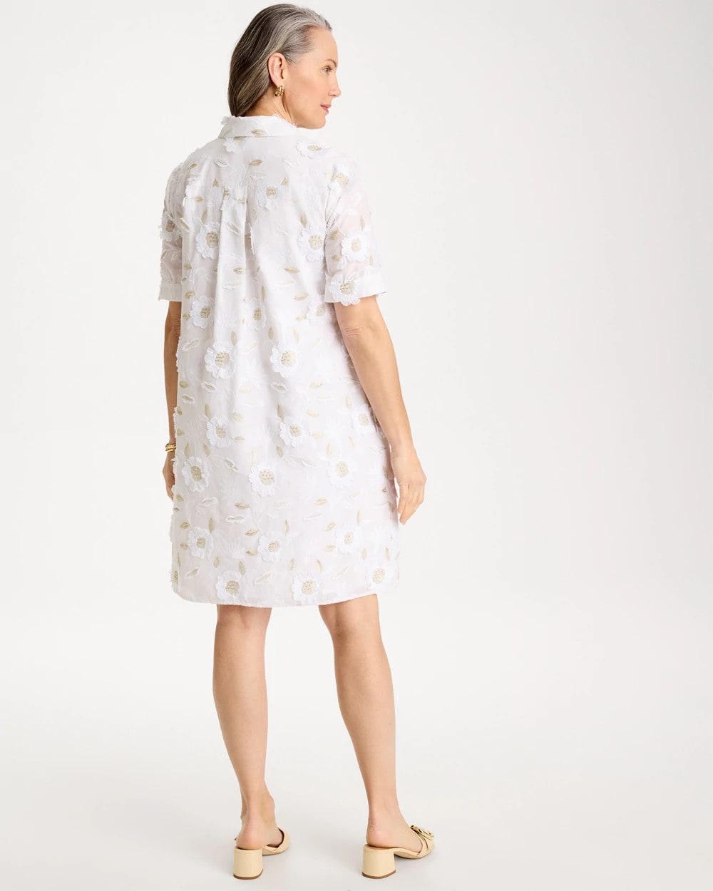 Chico's Quality | 3D Floral Embroidered Dress