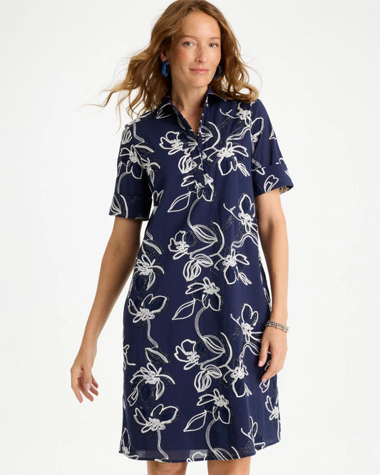 Chico's Sale | Embroidered Floral Dress