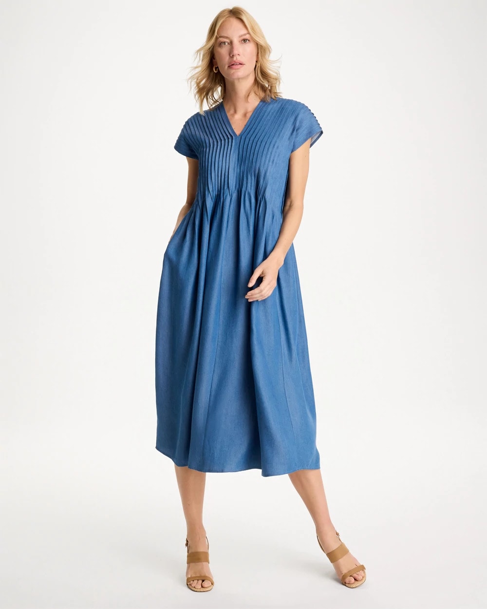Chico's Value | Denim Popover Midi Dress