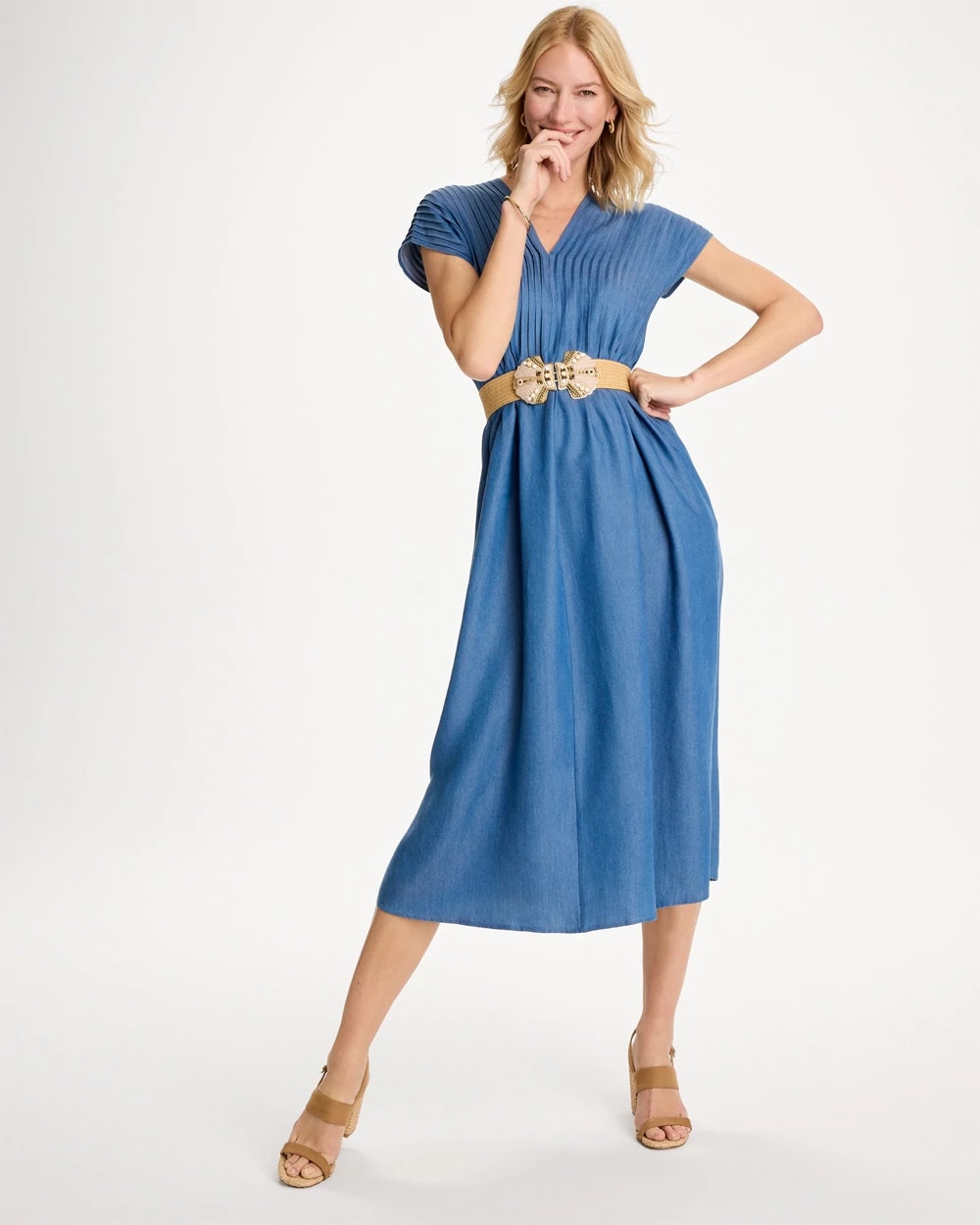 Chico's Value | Denim Popover Midi Dress