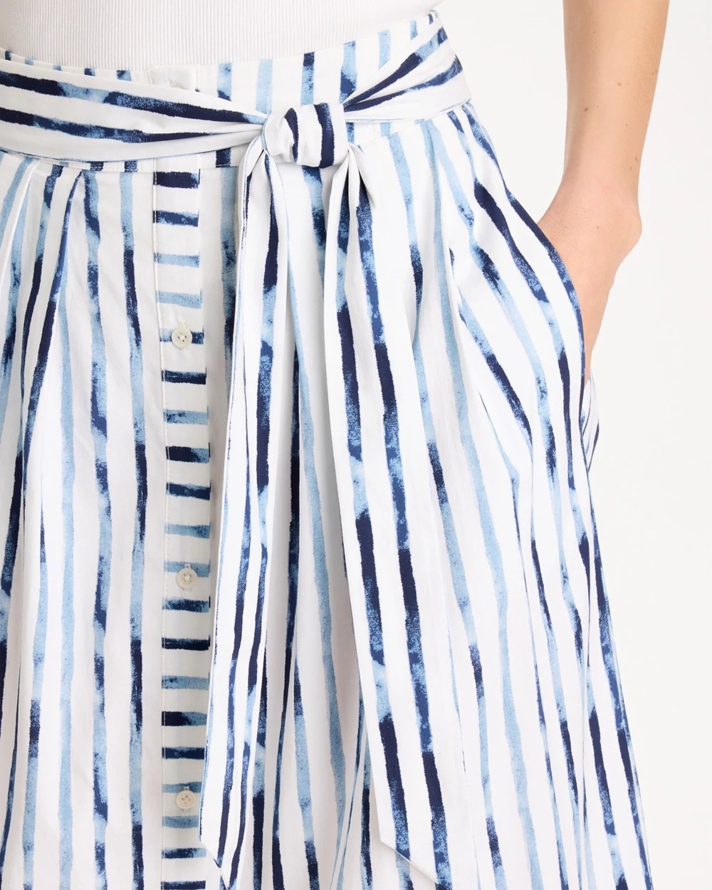 Chico's Top Pick | Palermo Striped Tie-Front Skirt