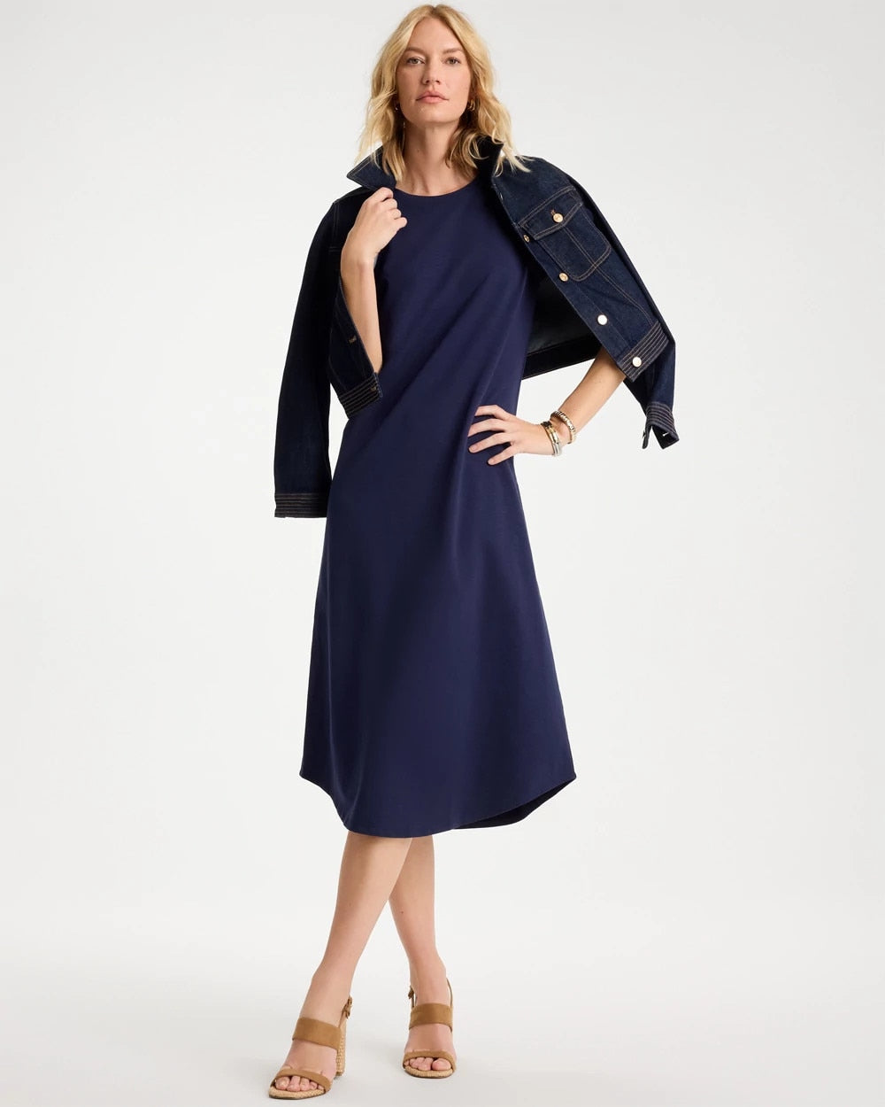 Chico's Everyday | Soft-Stretch Cotton Slub Dress