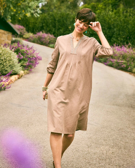 Chico's Latest | Linen-Cotton Pintuck Dress