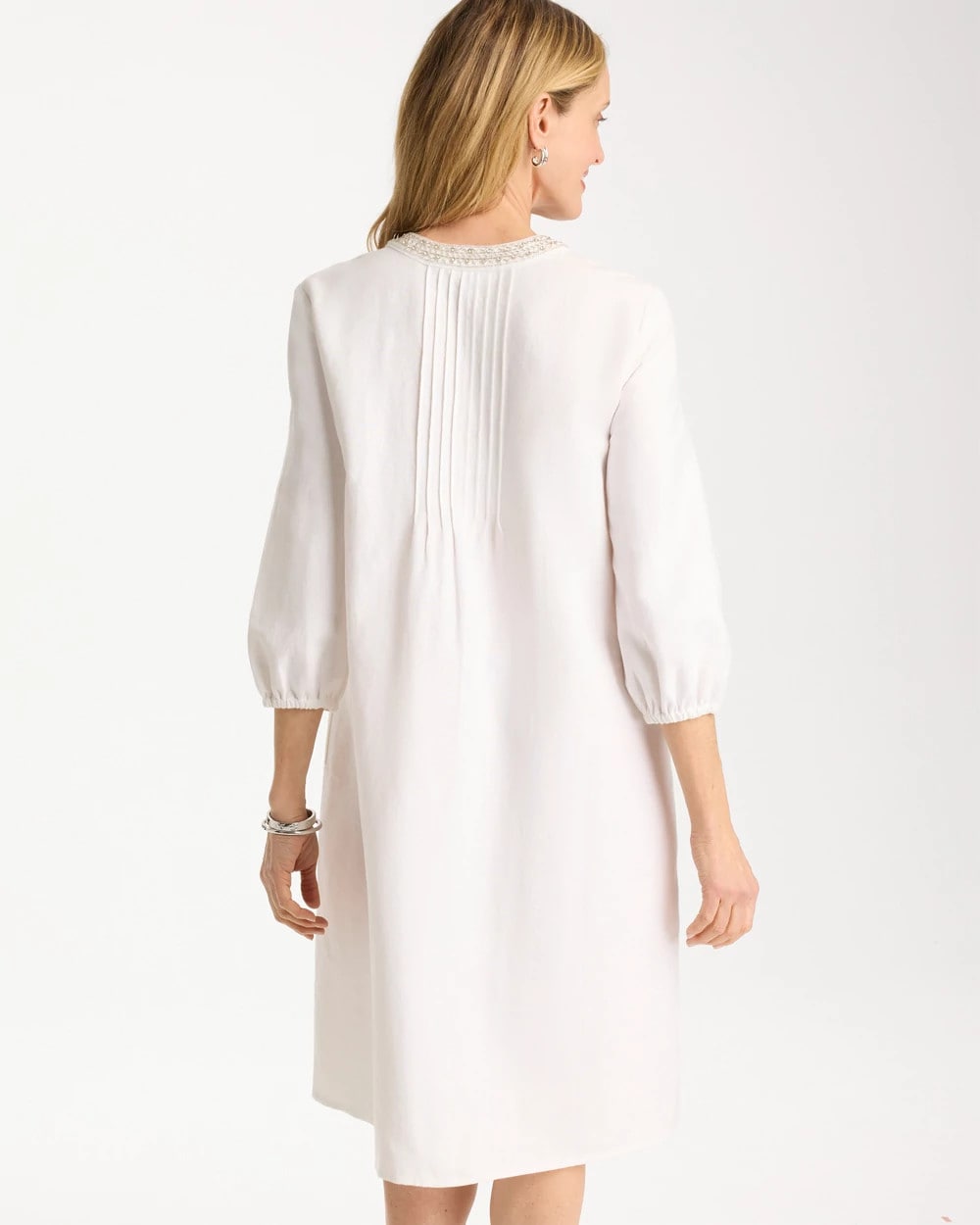 Chico's Exclusive | Embellished Pintuck Dress