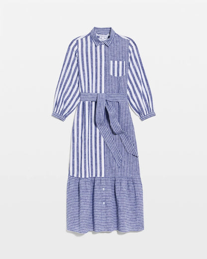 Chico's Signature | Linen-Cotton Striped Shirtdress