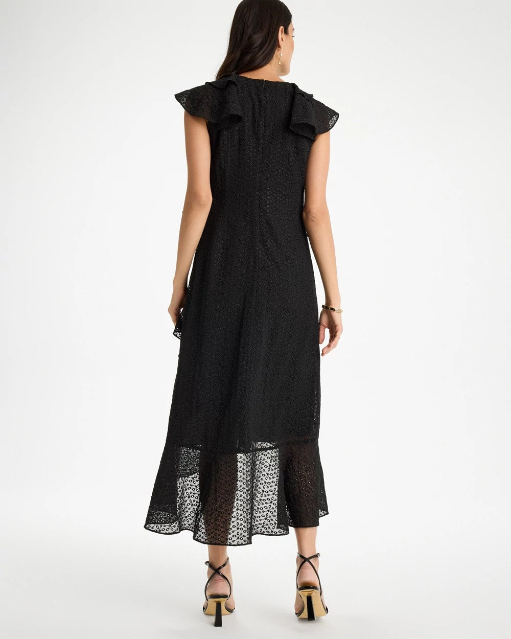 Chico's Essential | Floral Surplice Ruffled Dress