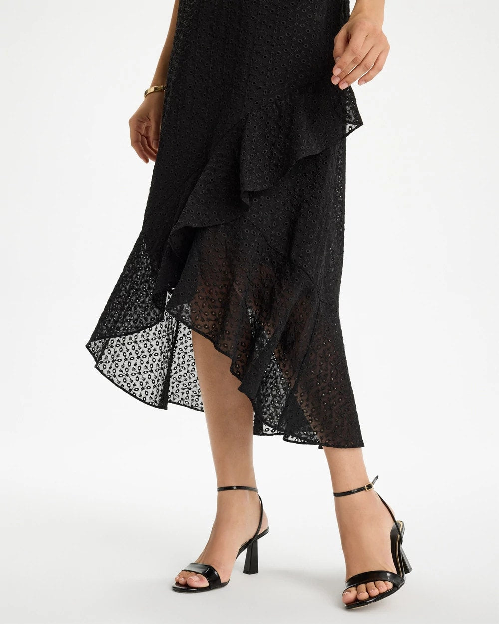 Chico's Essential | Floral Surplice Ruffled Dress