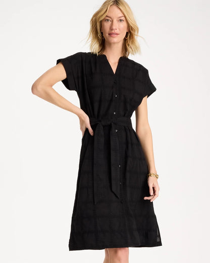 Chico's Trusted | Embroidered Cotton Shirtdress