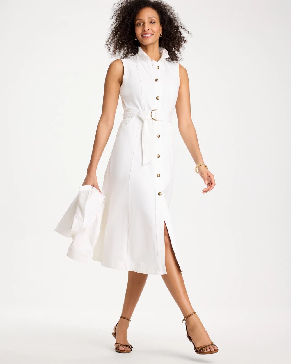 Chico's Recommended | Denim Sleeveless Shirtdress