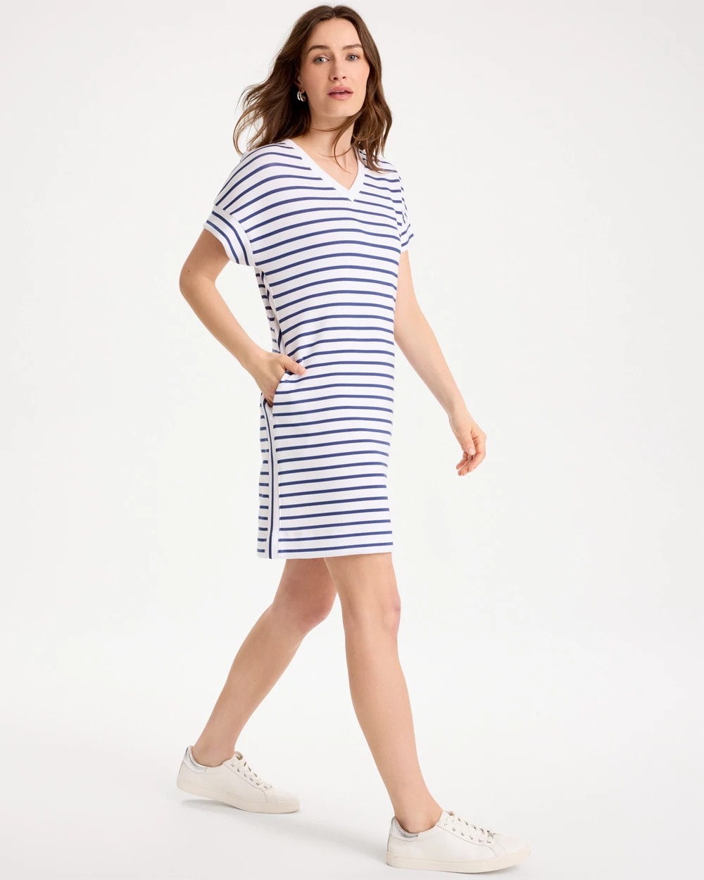 Chico's Essential | Zenergy® Soft Striped Contrast Dress