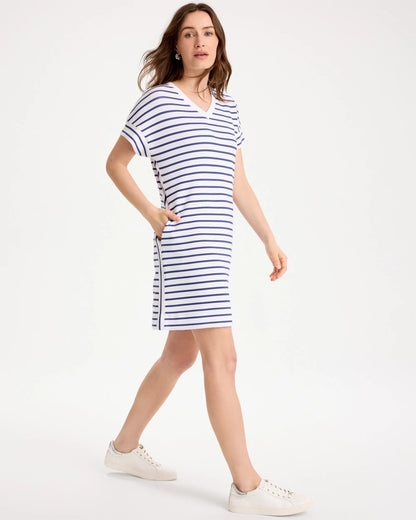 Chico's Essential | Zenergy® Soft Striped Contrast Dress