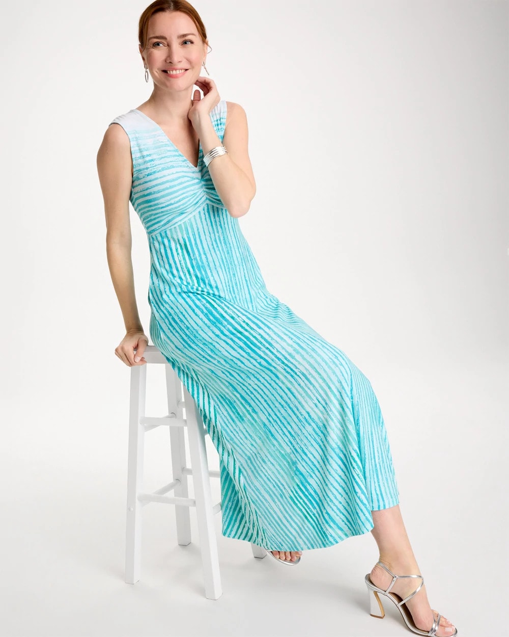 Chico's Signature | Ombre Coastal Striped Knit Dress