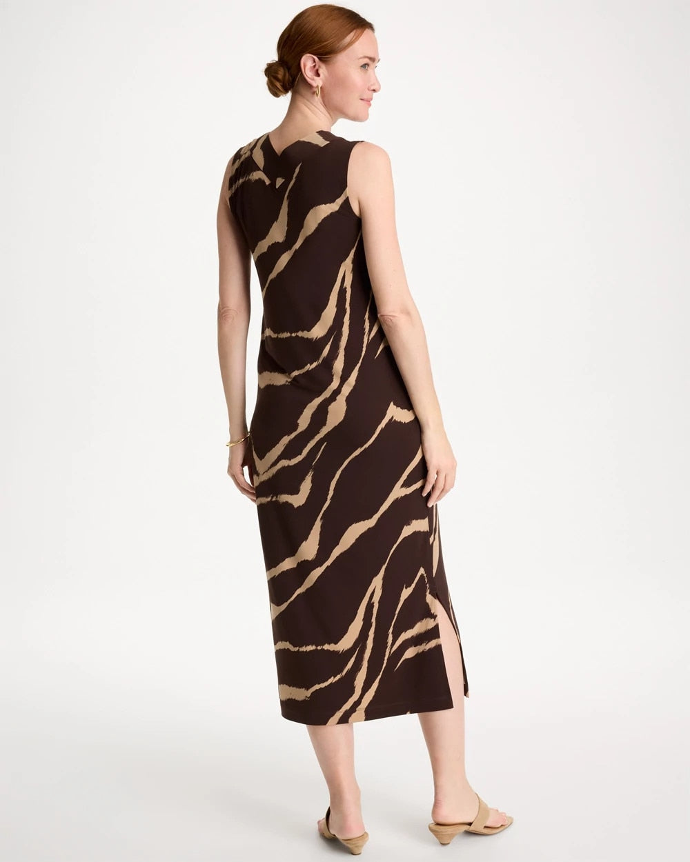 Chico's Deals | Travelers™ Zebra Double V-Neck Maxi Dress
