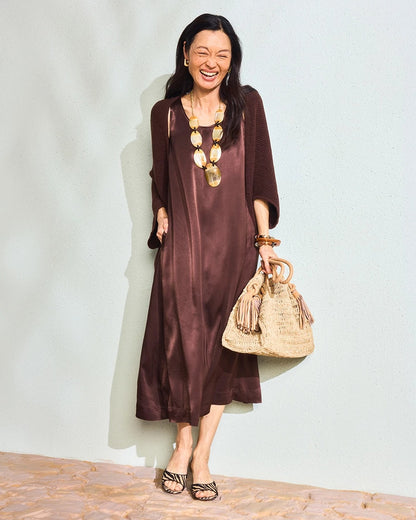 Chico's Popular | Faux Satin Sleeveless Dress