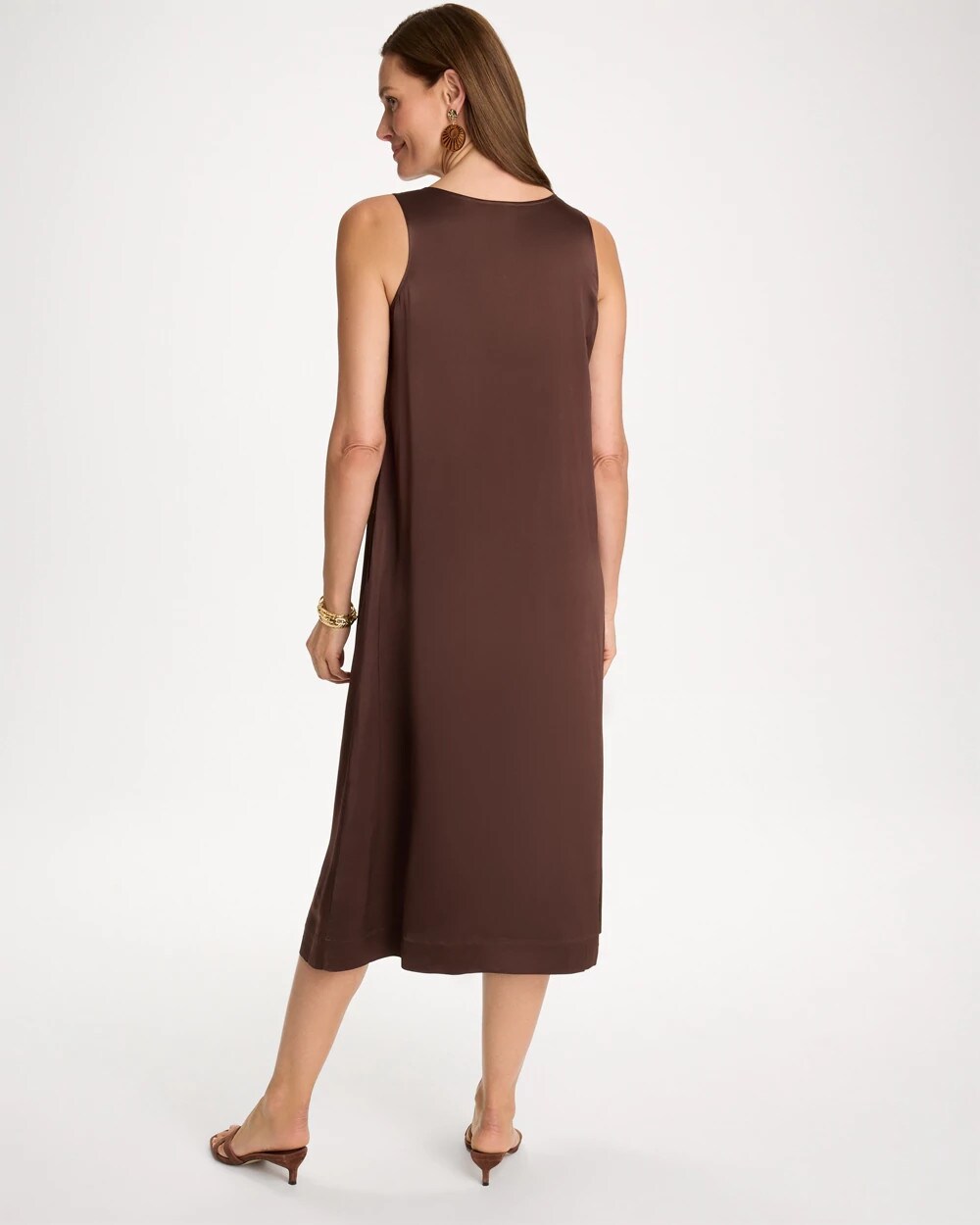 Chico's Popular | Faux Satin Sleeveless Dress