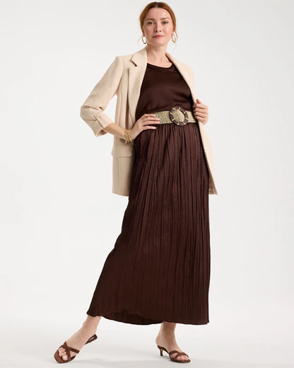 Chico's Hot Sale | Satin Crinkle Maxi Skirt