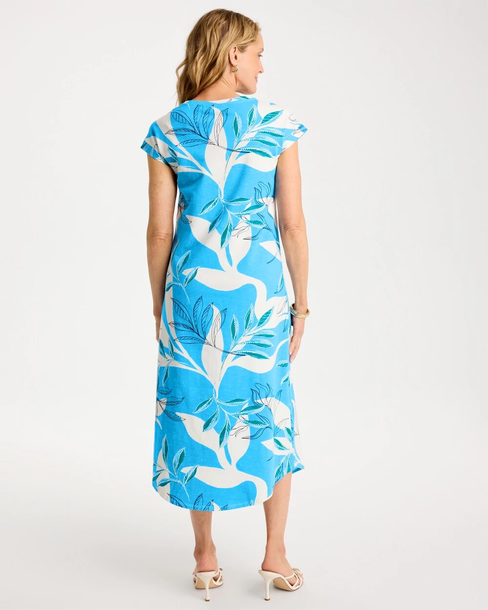 Chico's Latest | Printed Soft-Stretch Cotton Slub Dress