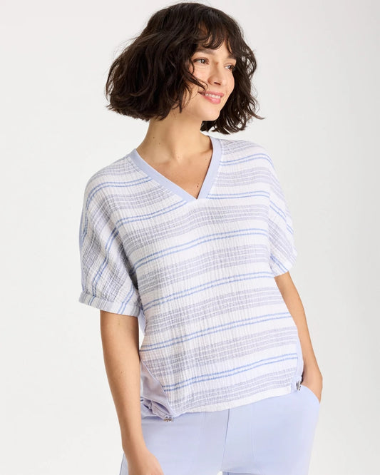 Chico's Discount | Zenergy® Striped Gauze Lounge Shirt