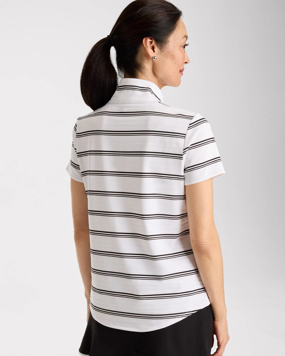 Chico's Special Offer | Zenergy® UPF Striped Half-Zip Polo