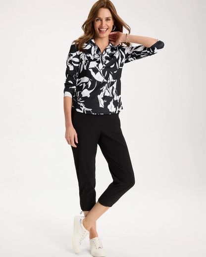 Chico's Essential | Zenergy® UPF Floral Nights Half Zip