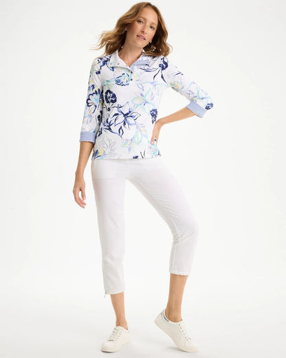 Chico's Trending | Zenergy® UPF Floral Snap Mockneck