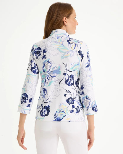 Chico's Trending | Zenergy® UPF Floral Snap Mockneck