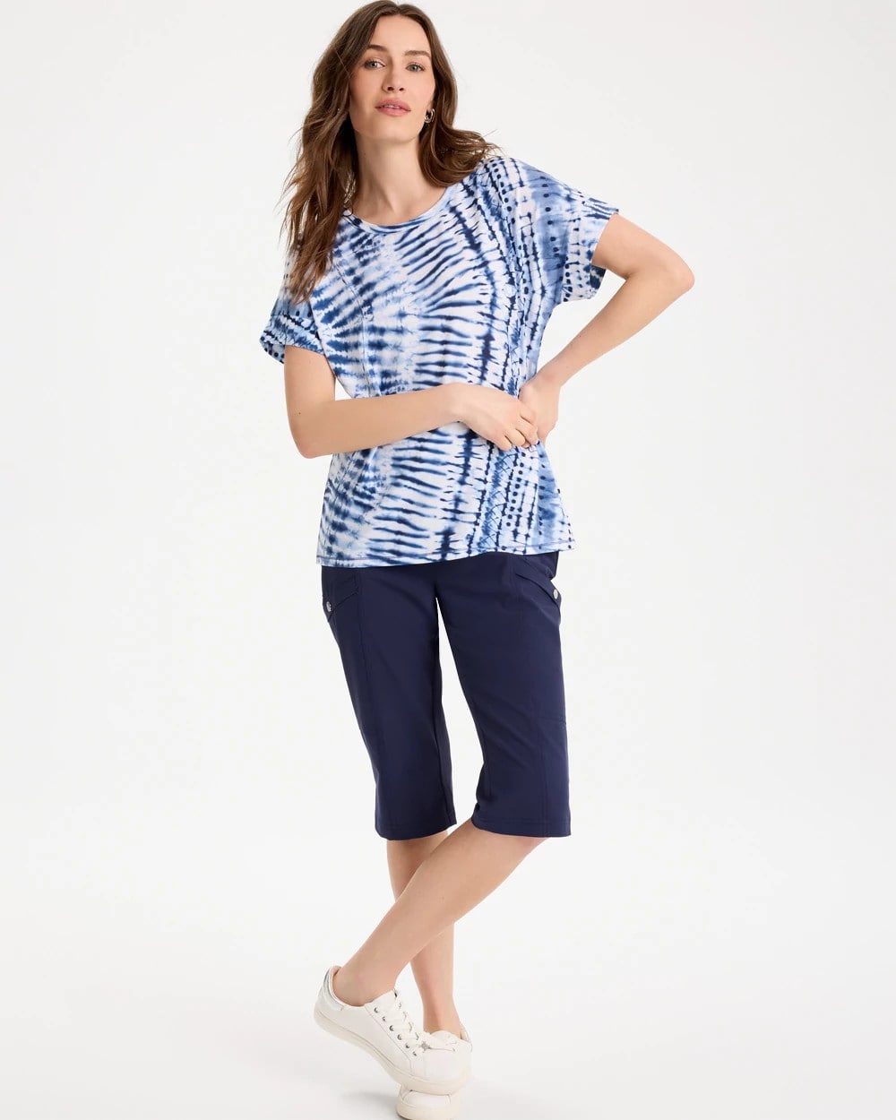 Chico's Classic | Zenergy® Tie-Dye Drop Shoulder Tee