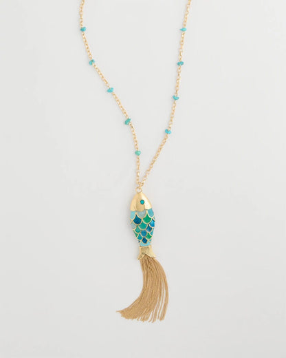 Chico's Sale | Tassel Fish Pendant Necklace